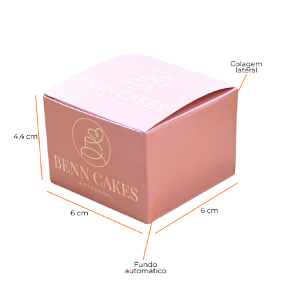 Embalagem Multiuso para Doces (6 x 6 x 4,4 cm) Personalizada