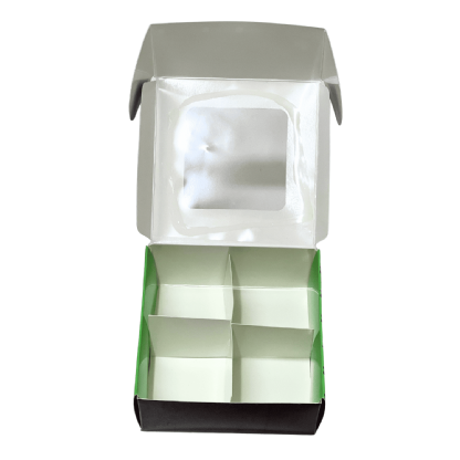Embalagem Multiuso Para Doces C/ Visor Vazado (9 x 9 x 4 cm) Personalizado