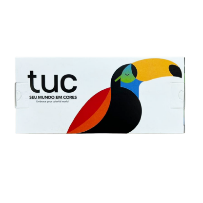 Caixa para óculos personalizada 16,5x7,5x4cm com arte de tucano colorido â Multicaixasnet