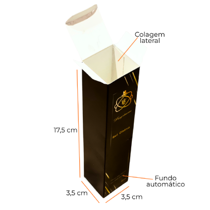 Embalagem para Perfume (3,5 x 3,5 x 17,5 cm) Personalizada