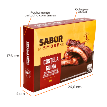 Embalagem para Refrigeração de Carnes (24,6 x 17,6 x 4 cm) Personalizada