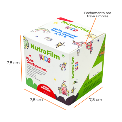 Embalagem para Suplemento (7,8 x 7,8 x 7,8 cm) Personalizada