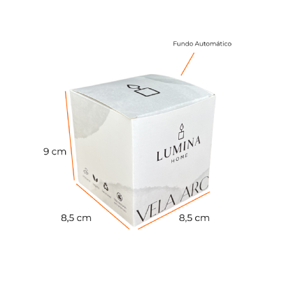 Embalagem para Vela (8,5 x 8,5 x 9 cm) Personalizada
