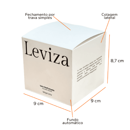 Embalagem para Vela (9 x 9 x 8,7 cm) Personalizada