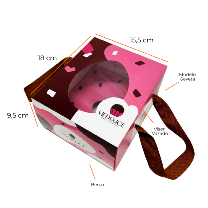 Embalagem Premium para Ovo de Páscoa 350grs (18 x 15,5 x 9,5 cm) Personalizada