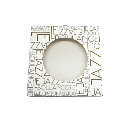 Embalagem para Torta com Visor Vazado (21,5 x 21,5 x 5,5 cm) Personalizado