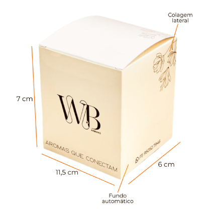 Embalagem para Vela (10 x 10 x 12 cm) Personalizada