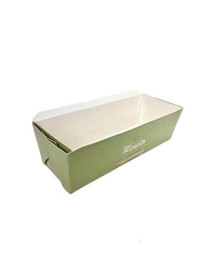 Forma forneável bolo inglês 390 g personalizada Miguelito Doceria Gourmet, vista interna com laminação forneável