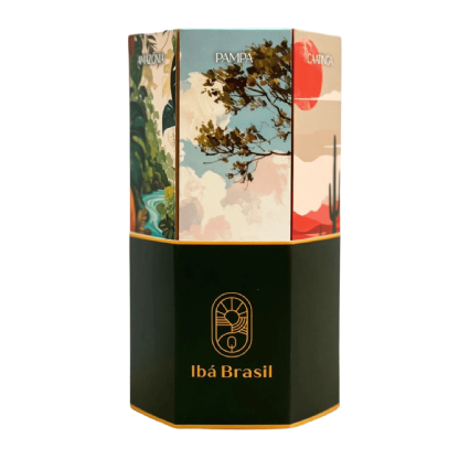 Kit de Embalagens para Compotas com Cinta Hexagonal (11,8 x 10,4 x 21 cm) Personalizado