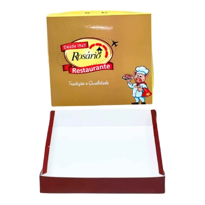 Embalagem para Marmita Executiva GG (26 x 23 x 5 cm) Personalizada