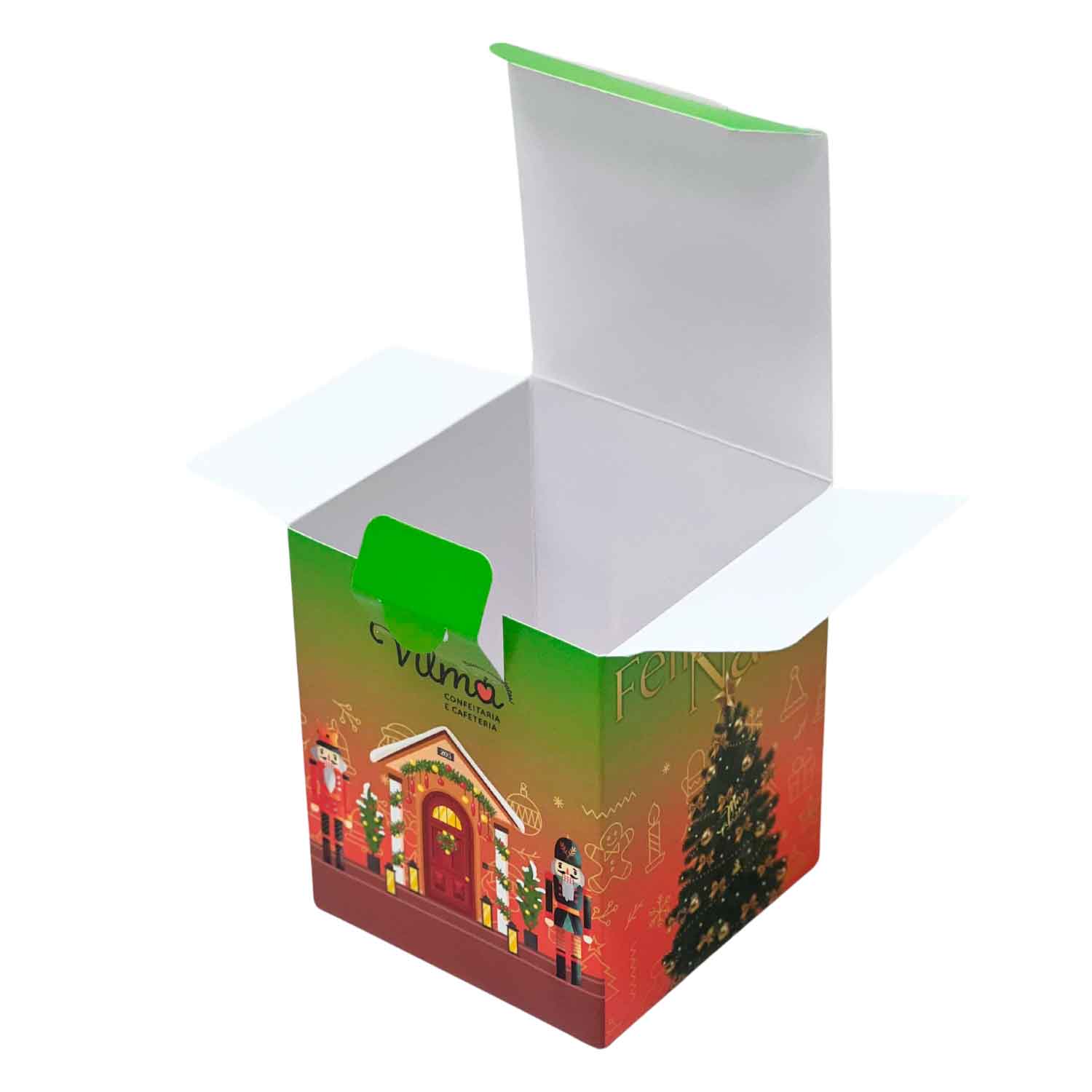 Embalagem para Mini Panetone (10 x 10 x 12 cm) Personalizada