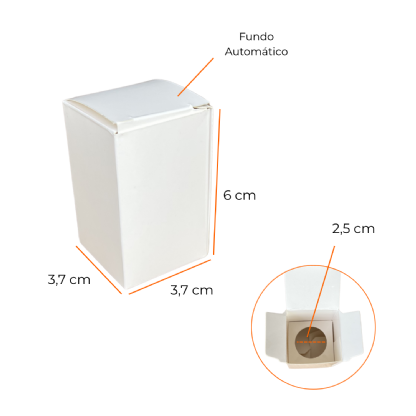 Embalagem para 1 Ampolas (3,7 x 3,7 x 6 cm) Personalizada