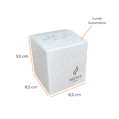 Embalagem para Vela (8,5 x 8,5 x 9,5 cm) Personalizada