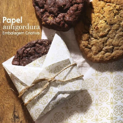 Papel Antigordura para Alimentos (30 x 34 cm) Linha Gold – 500 folhas