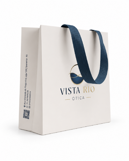 Sacola de Papel Premium P2 (25 x 10 x 24 cm) Personalizada