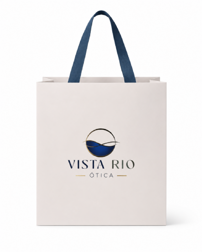 Sacola de Papel Premium P2 (25 x 10 x 24 cm) Personalizada