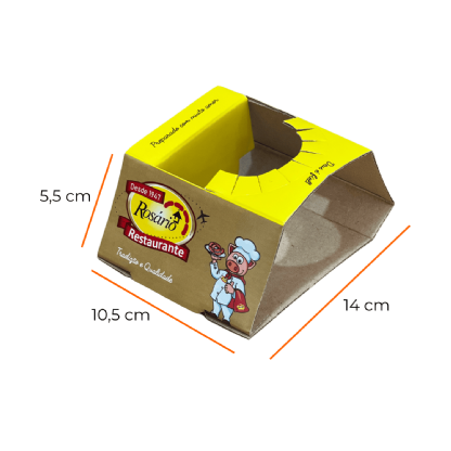 Suporte para 01 Copo Empastado Delivery (14 x 10,5 x 5,5 cm) Personalizado
