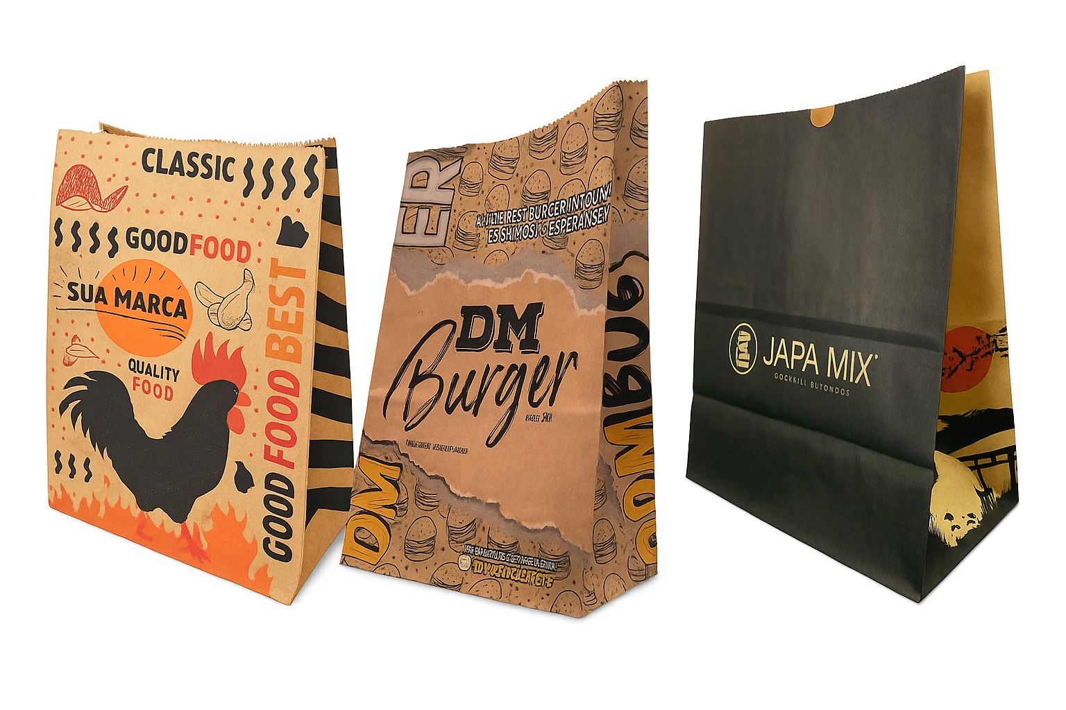 Saco Kraft 80g  Personalizado - 5 mil