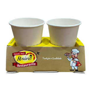 Suporte para 2 copos empastado personalizado amarelo â Multicaixasnet