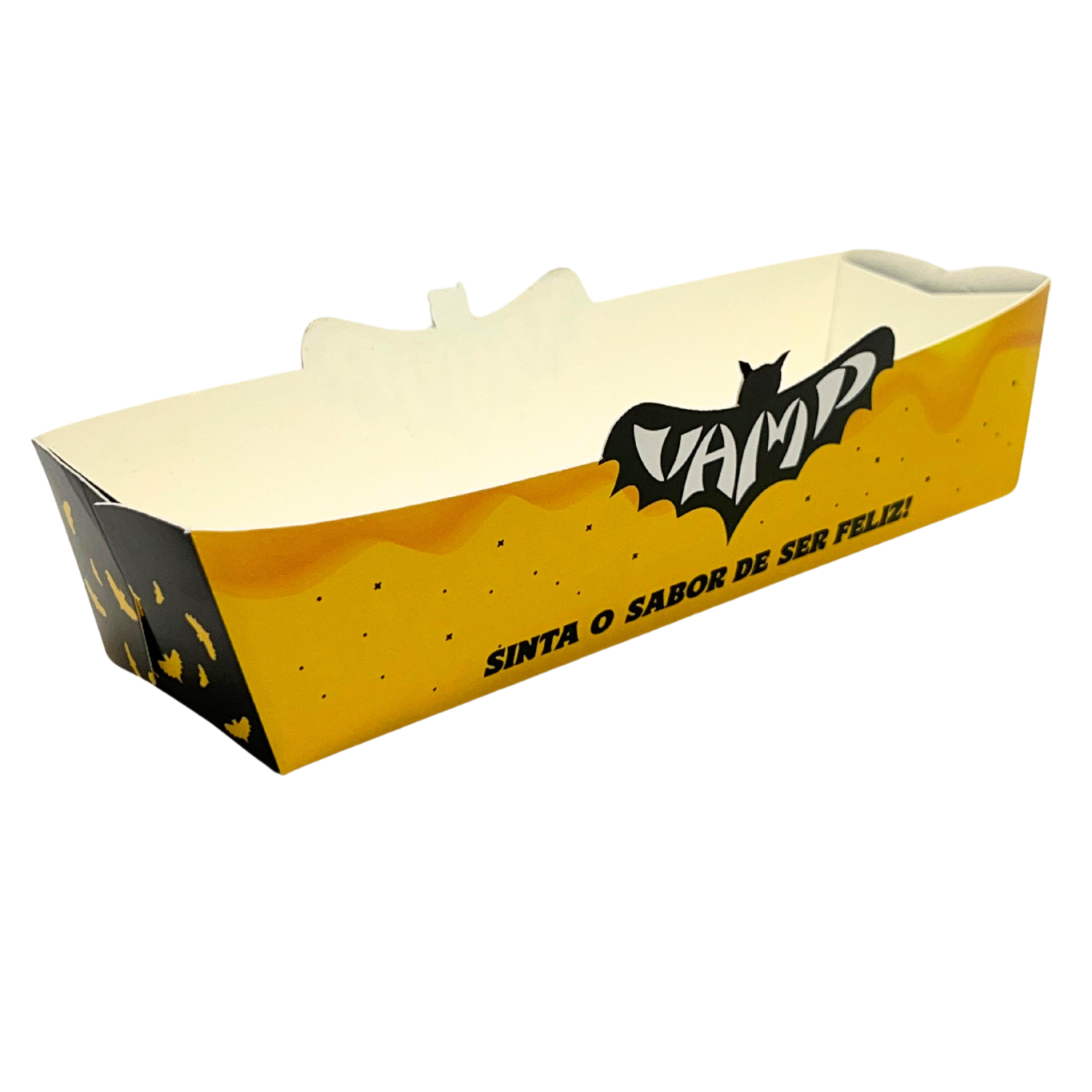 Embalagem Canoa p/ porções M (18 x 6 x 7 cm) Personalizada