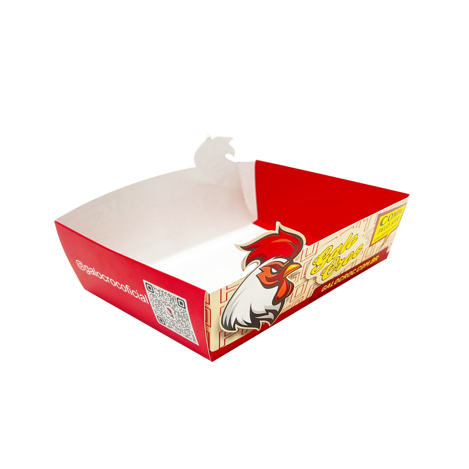 Embalagem Barca Para Porções c/ Laminação Interna (15 x 10 x 5,5 cm) Personalizada