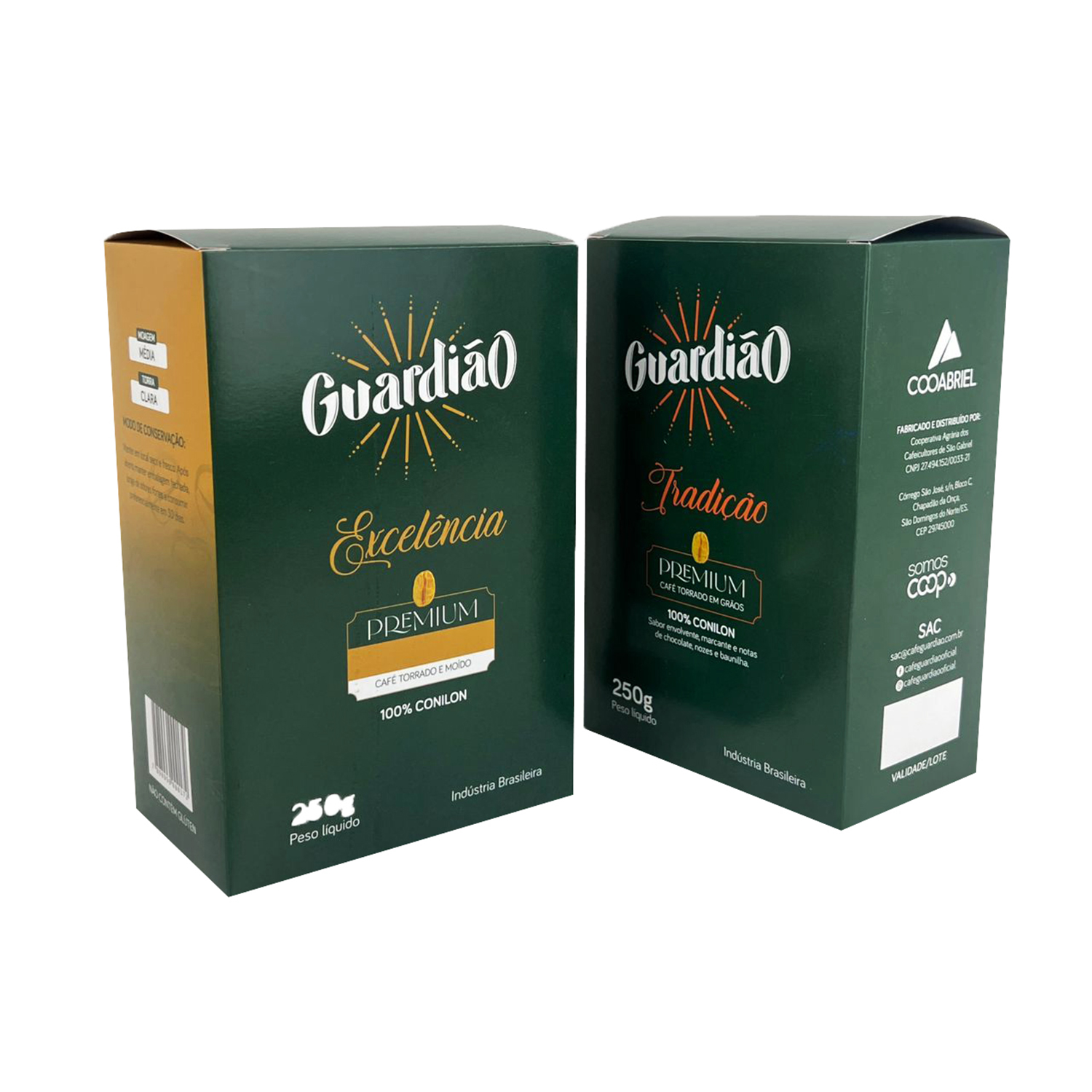 Embalagem Caixa p/ Café grão (12 x 7,5 x 18 cm) Personalizada