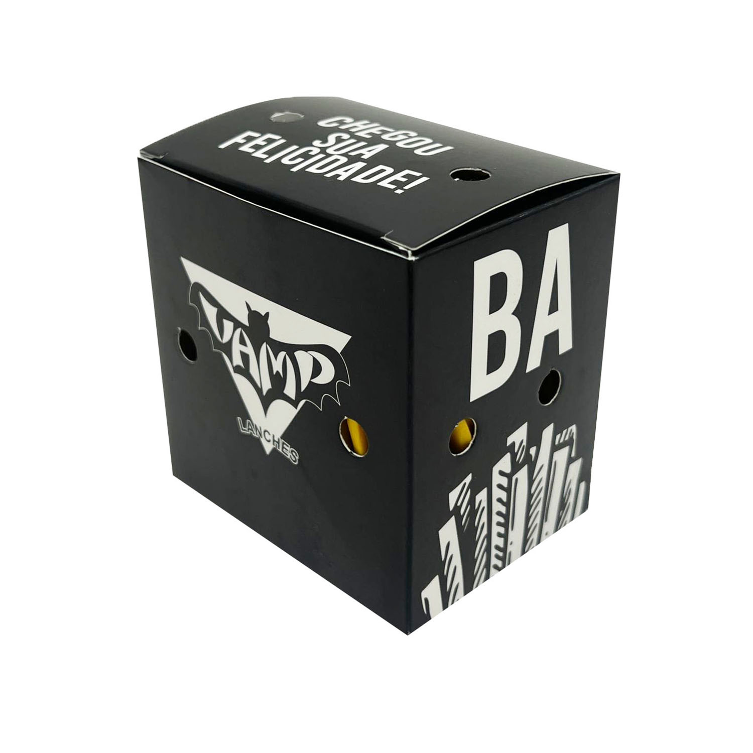 Embalagem p/ Frituras 160g (8 x 6 x 8 cm) Personalizada