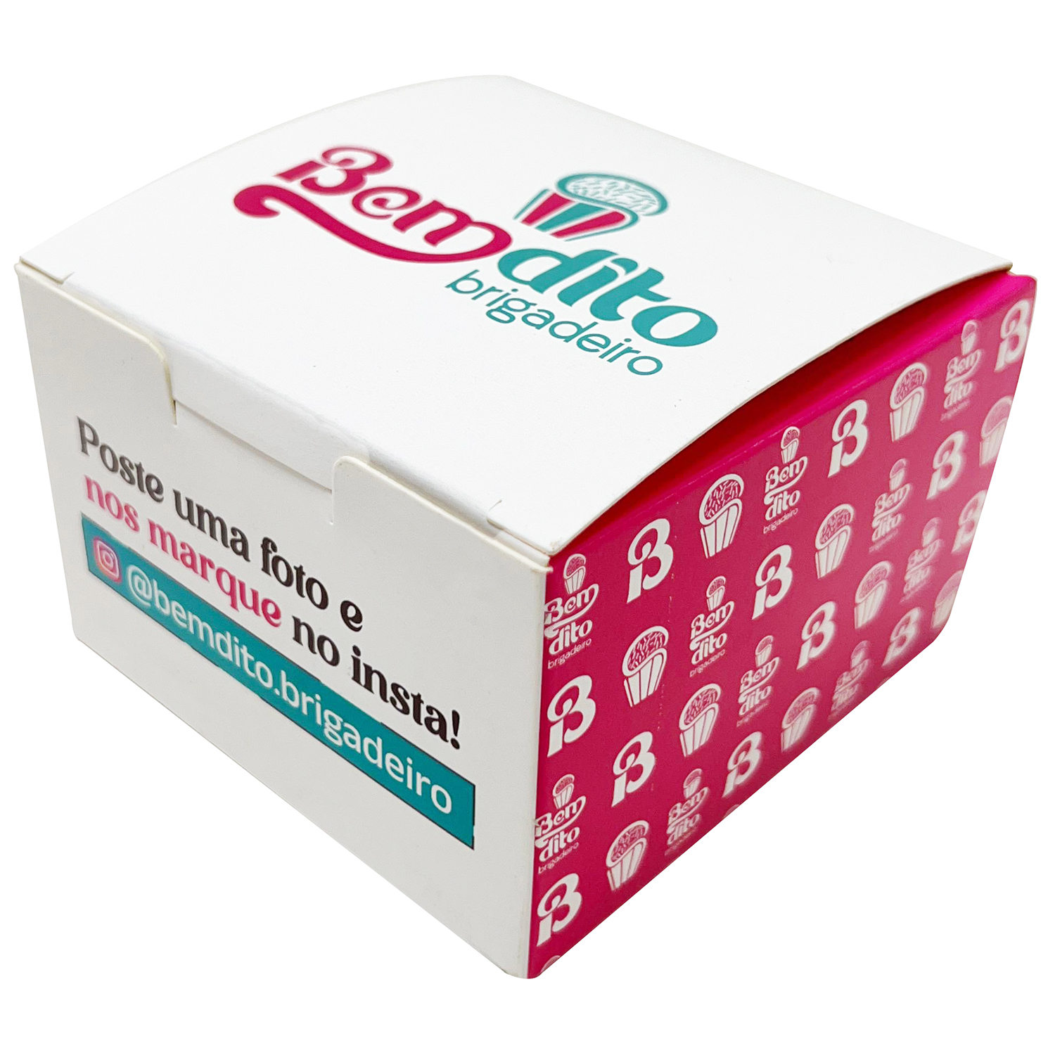Embalagem para 04 Brigadeiros (9 x 9 x 6 cm) Personalizada