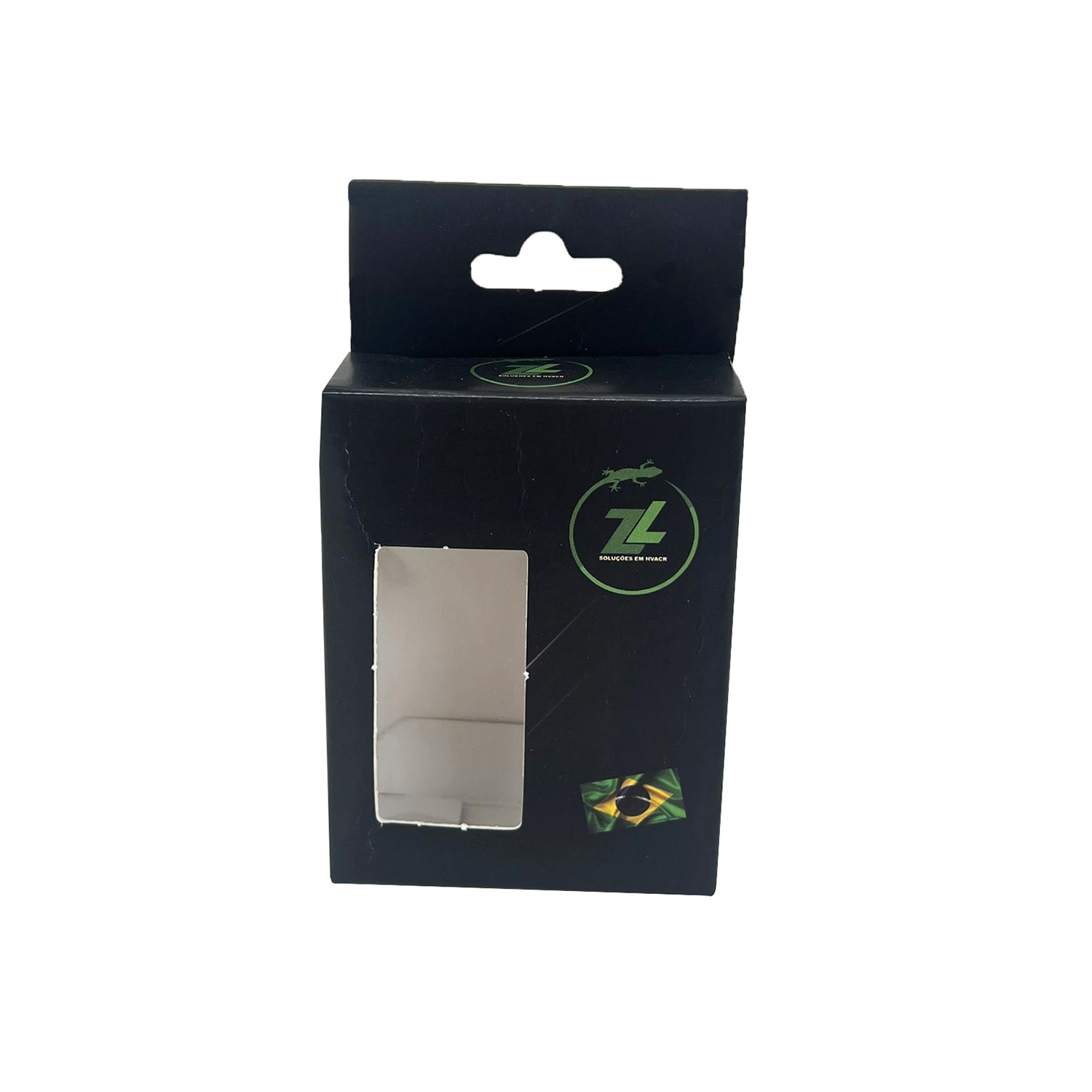 Embalagem Expositora c/ Visor Vazado Triplex 250g (5,5 x 2,5 x 7 cm) Personalizada