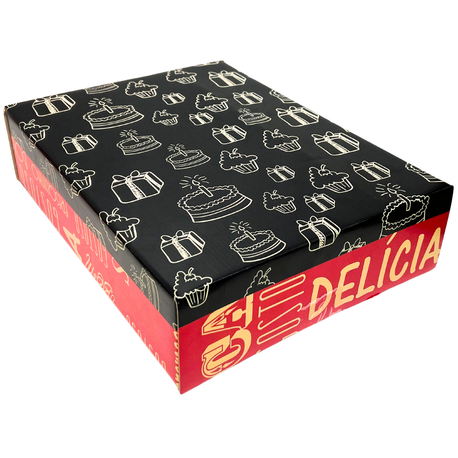Embalagem para Bolo Empastada (36,5 x 28,5 x 9 cm) Personalizada
