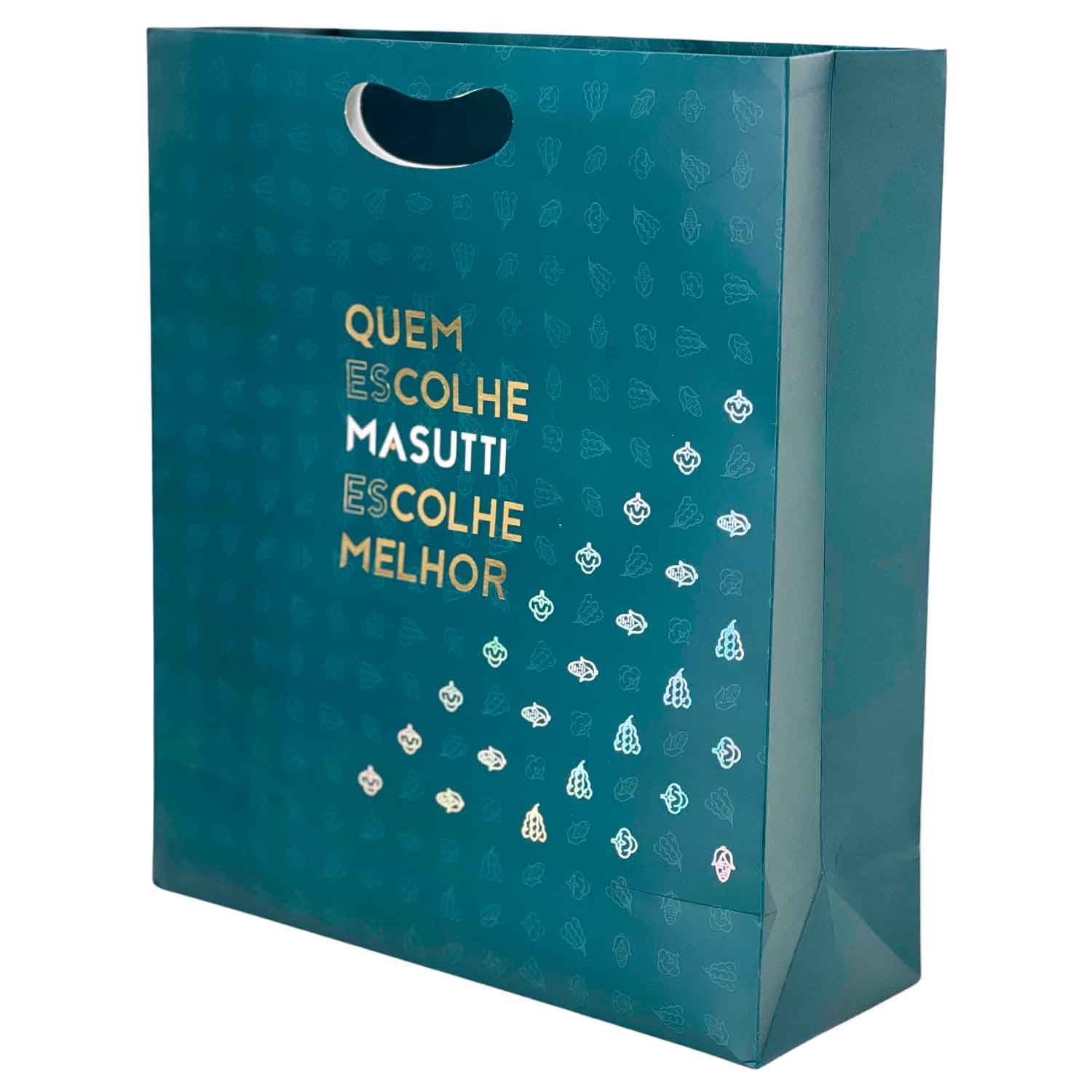 Sacola Boca de Palhaço Papel Cartão (33 x 12 x 38 cm) Personalizada