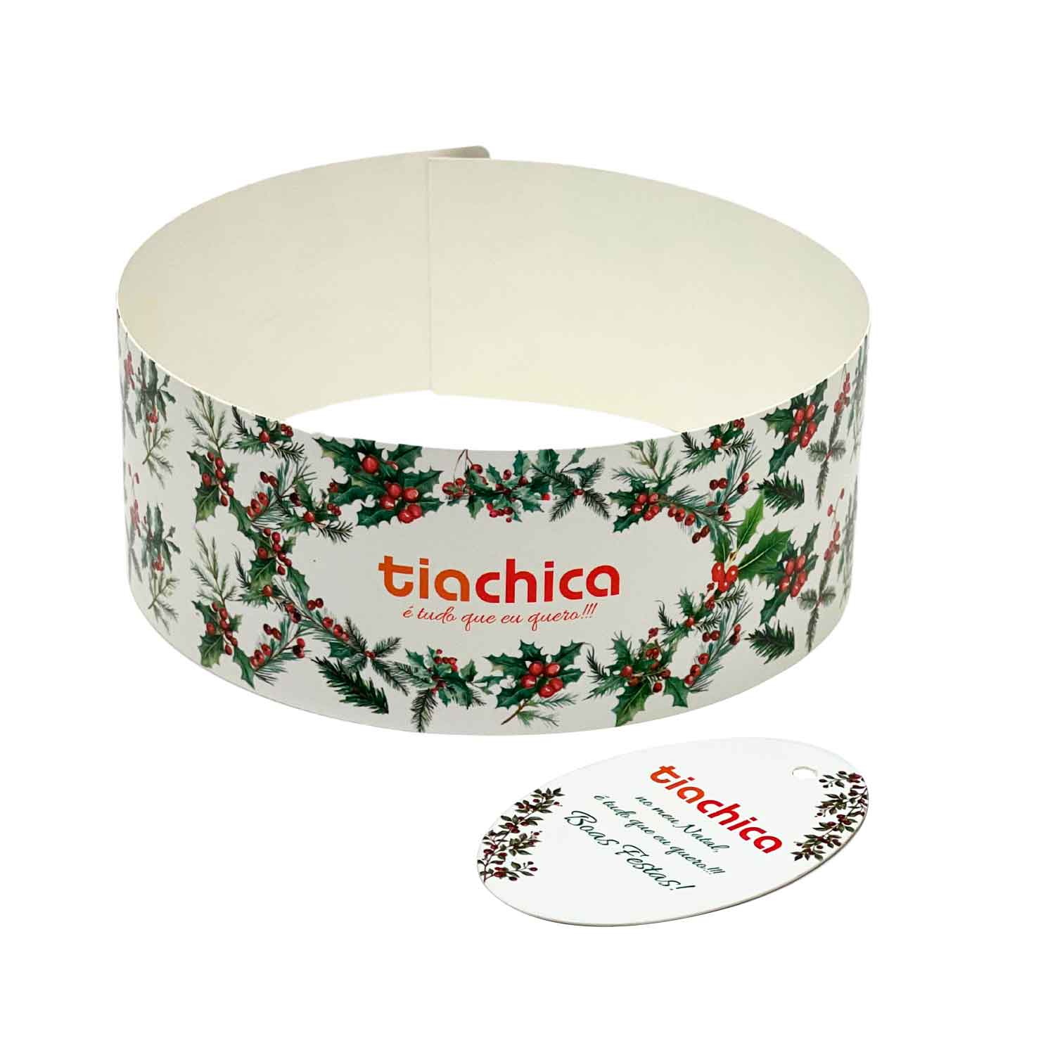 Cinta e Tag para Panetone (50 x 6 cm) Personalizada