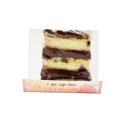 Embalagem base p/ Fatia Slice Cake laminada (10 x 2,5 x 13 cm ) -100 unidades