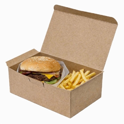 Embalagem Delivery | Caixa para Combos (Hambúrguer e Batata Frita) - 50 unidades