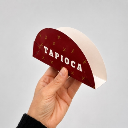 Embalagem Caixa para Tacos, Tapioca, Wafle (15,5 X 2,5 X 7 cm) - 100 unidades
