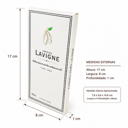 Embalagem para Barra de Chocolate (8 x 1 x 17 cm) Personalizada