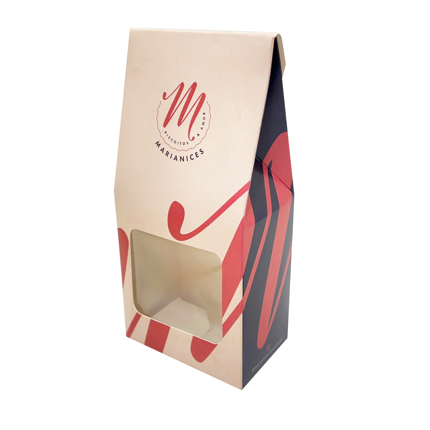 Embalagem Multiuso para Biscoitos c/ Visor Vazado (8 x 5 x 17 cm) Personalizada