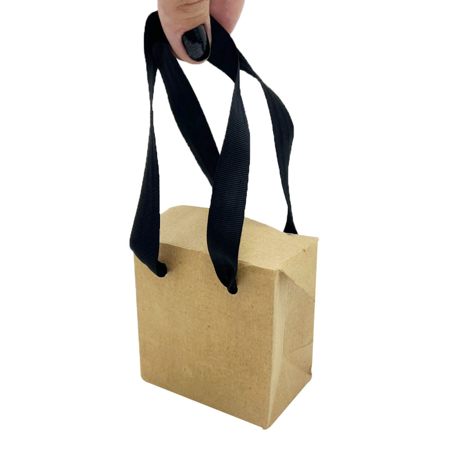 Caixa Sacola Kraft Mini (8 x 5 x 8 cm) - 50 Unidades