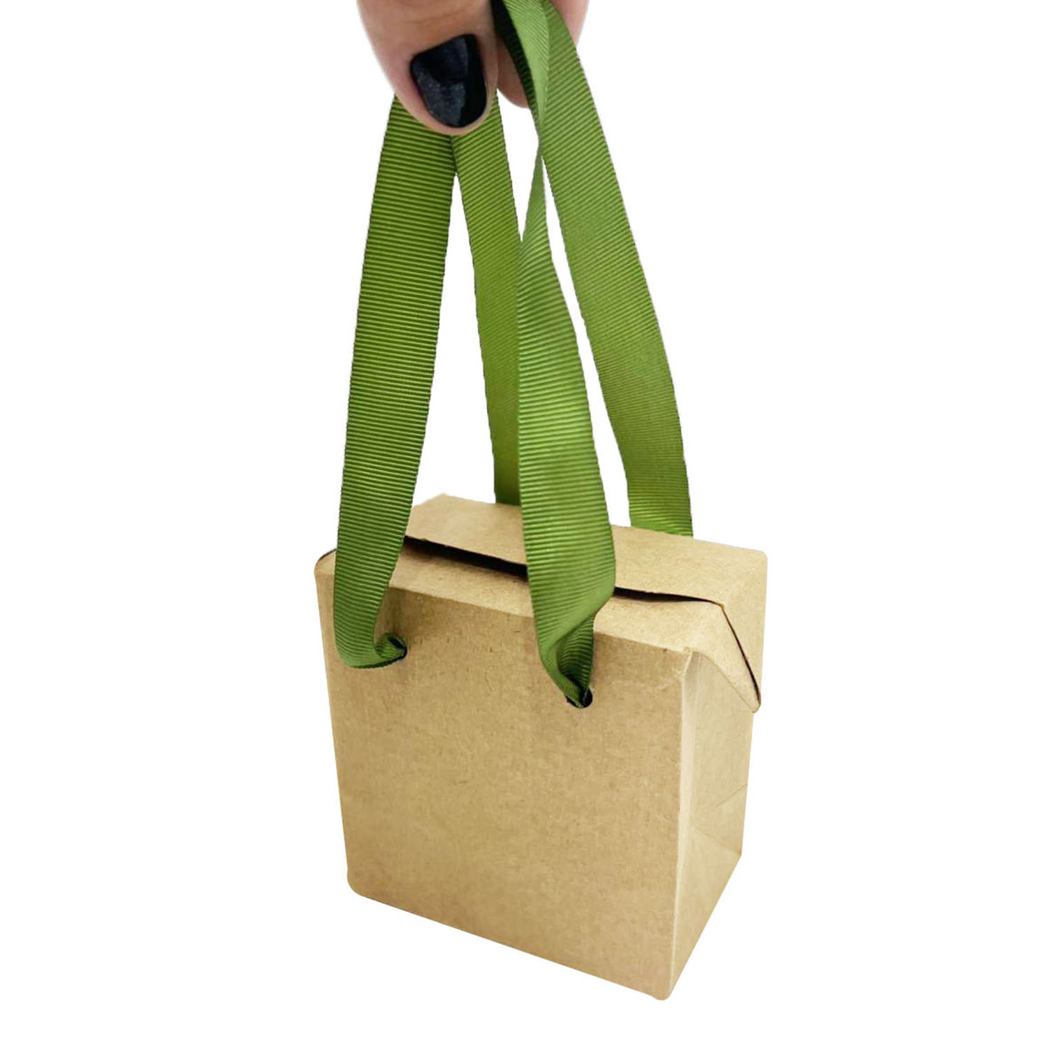 Caixa Sacola Kraft Mini (8 x 5 x 8 cm) - 50 Unidades