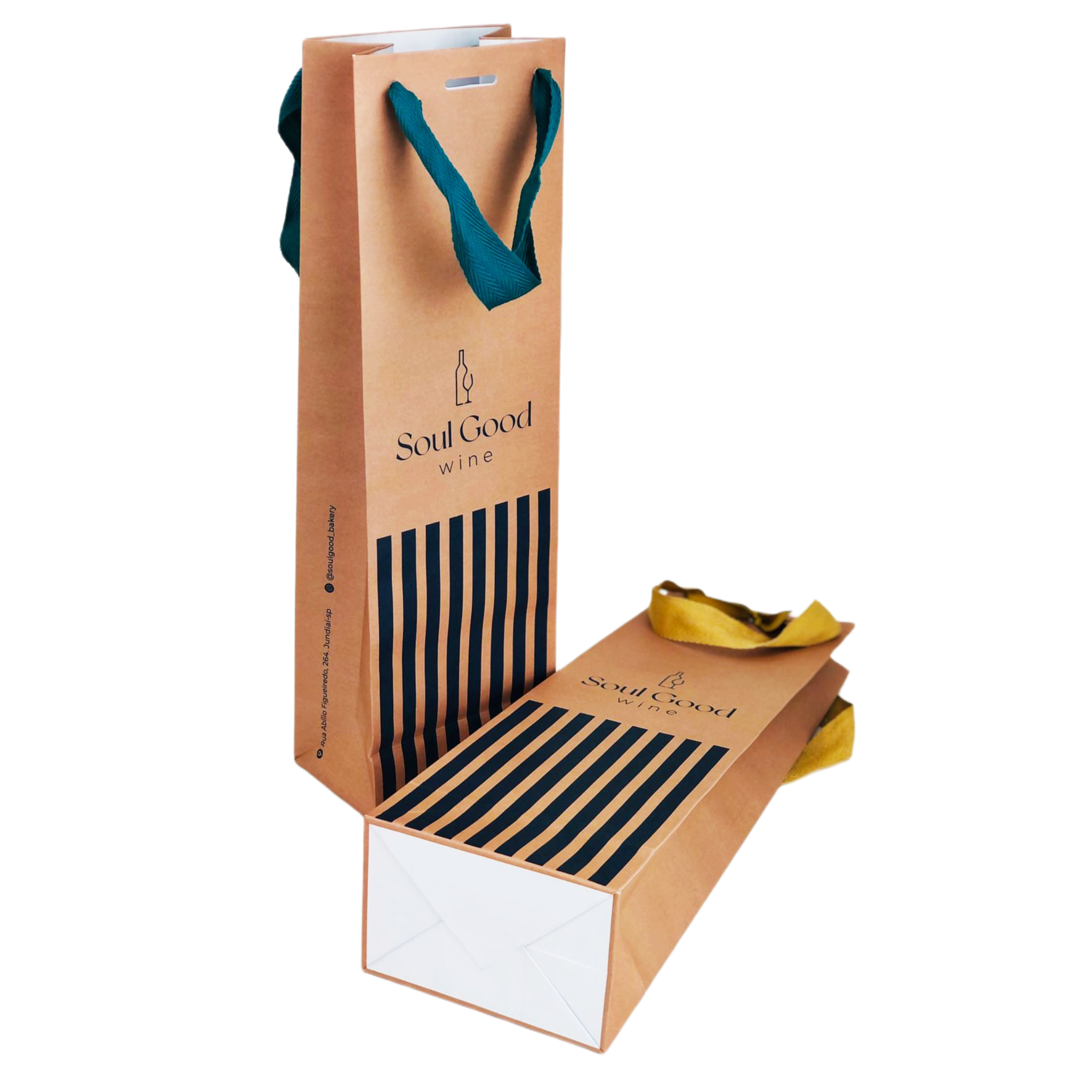 Sacola Offset 180g Para Garrafas, bebida (12 x 8 x 38 cm) Personalizada