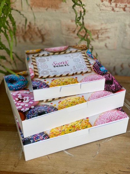 Embalagem para Donuts G (25 x 25 x 5 cm) Personalizada