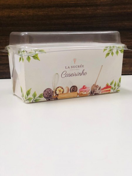 Forma Forneável Bolo Inglês Caseirinho 100gr s/ Tampa (11,5 x 5,5 x 5 cm) Personalizada
