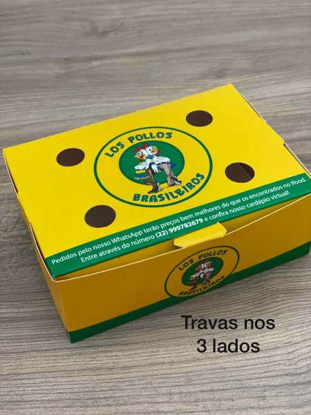 Embalagem p/ Fritura c/ Respiro (14 x 10 x 5 cm) Personalizada