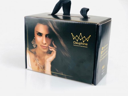 Caixa Caixa Correio / E-commerce Empastada com alça (18 x 13 x 9 cm) Personalizada