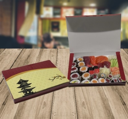 Embalagem para sushi, sashimi e combinados G Com Laminação (28x 20x 4,0cm) - 100 unidades