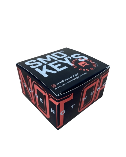 Embalagem Lanche Gourmet (12,4 x 12 x 7,6 cm) Personalizada