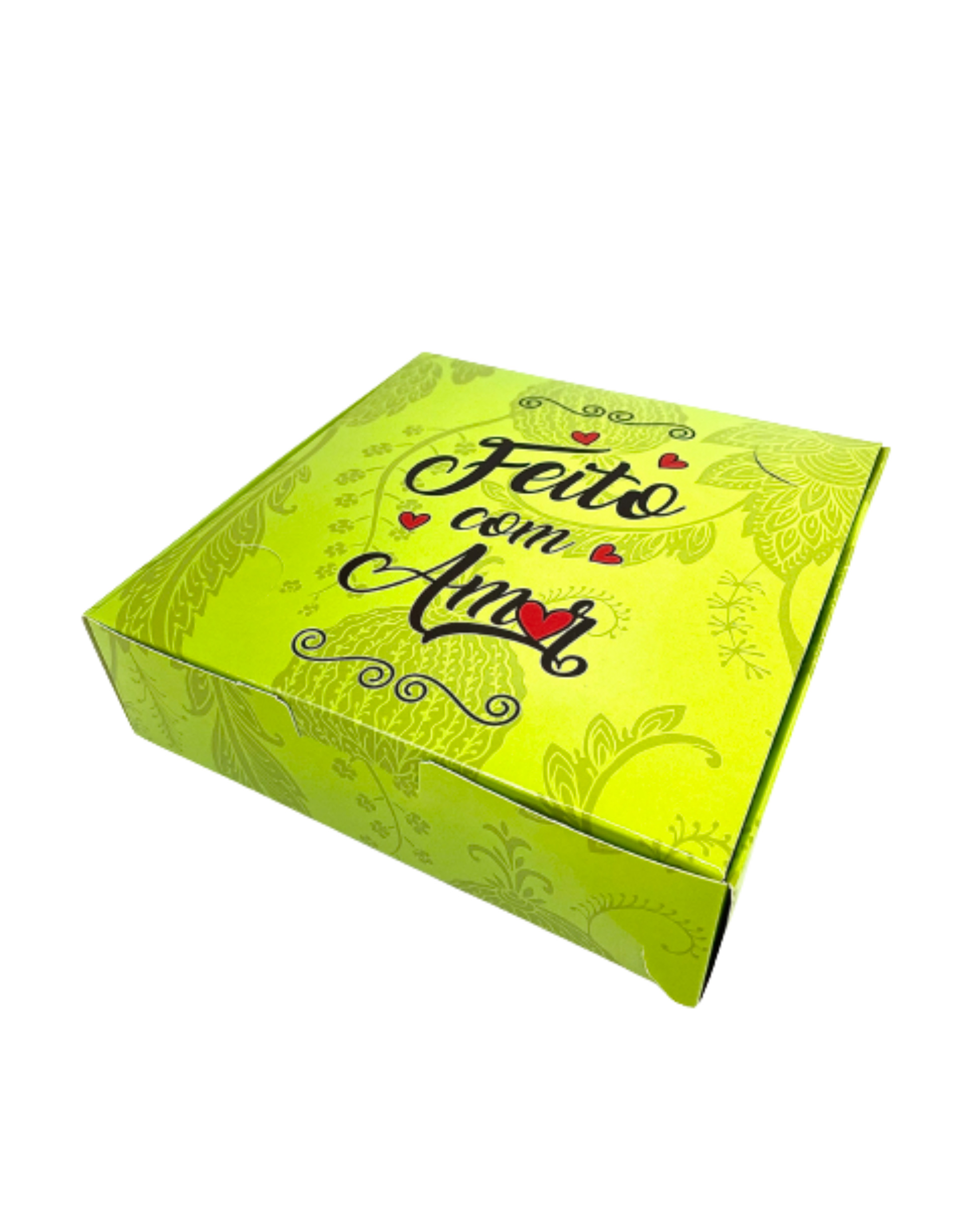 Embalagem p/ Doces, Salgados, Frituras Delivery Feito com Amor - 100 Unidades