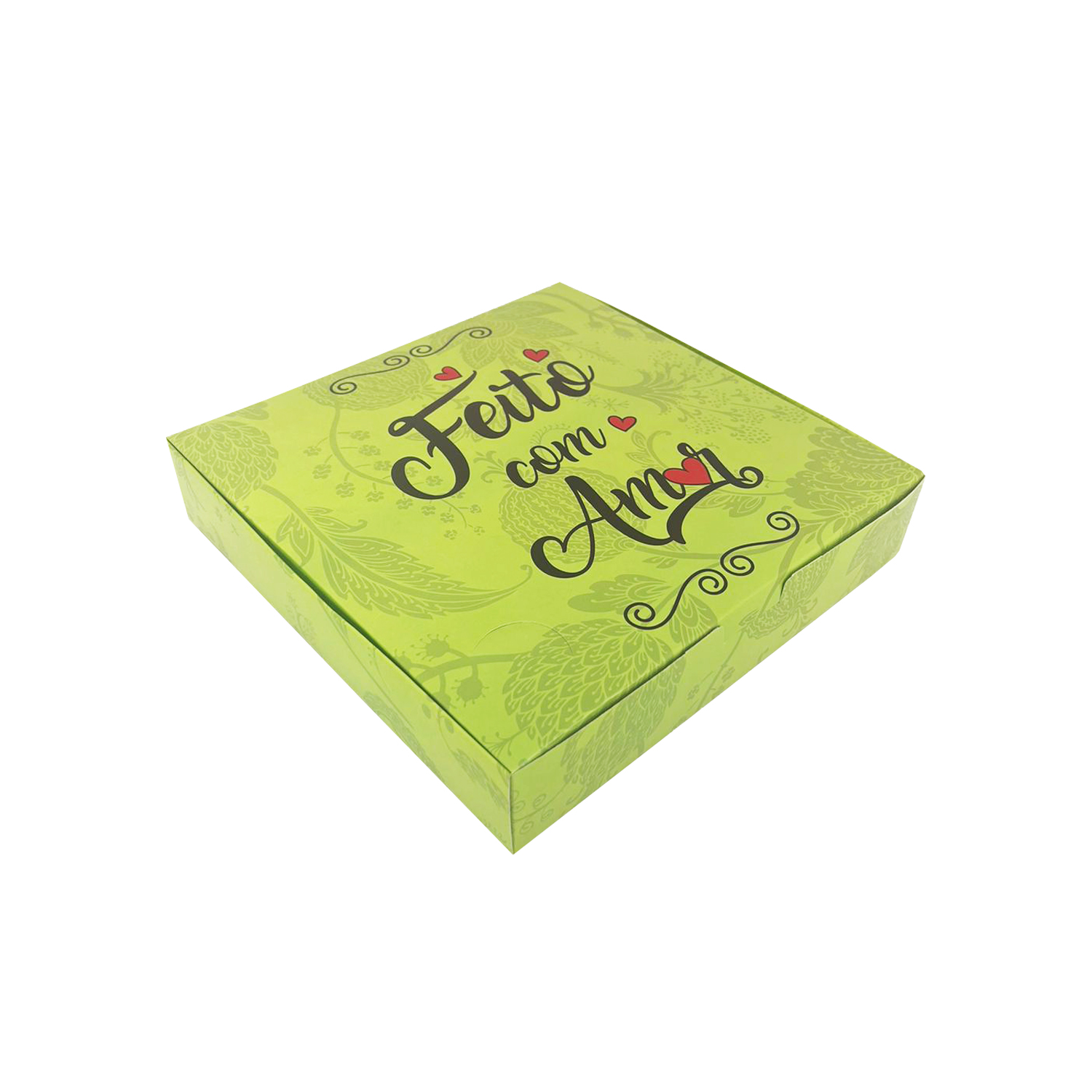 Embalagem p/ Doces, Salgados, Frituras Delivery Feito com Amor - 100 Unidades