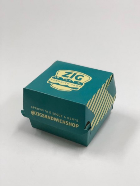 Embalagem Caixa para Lanche tipo Mc (12 x 11,5 x 9 cm) Personalizada