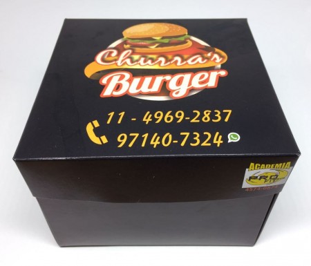 Embalagem Prato p/ Lanche Plus (13 x 13x 13 cm) Personalizada
